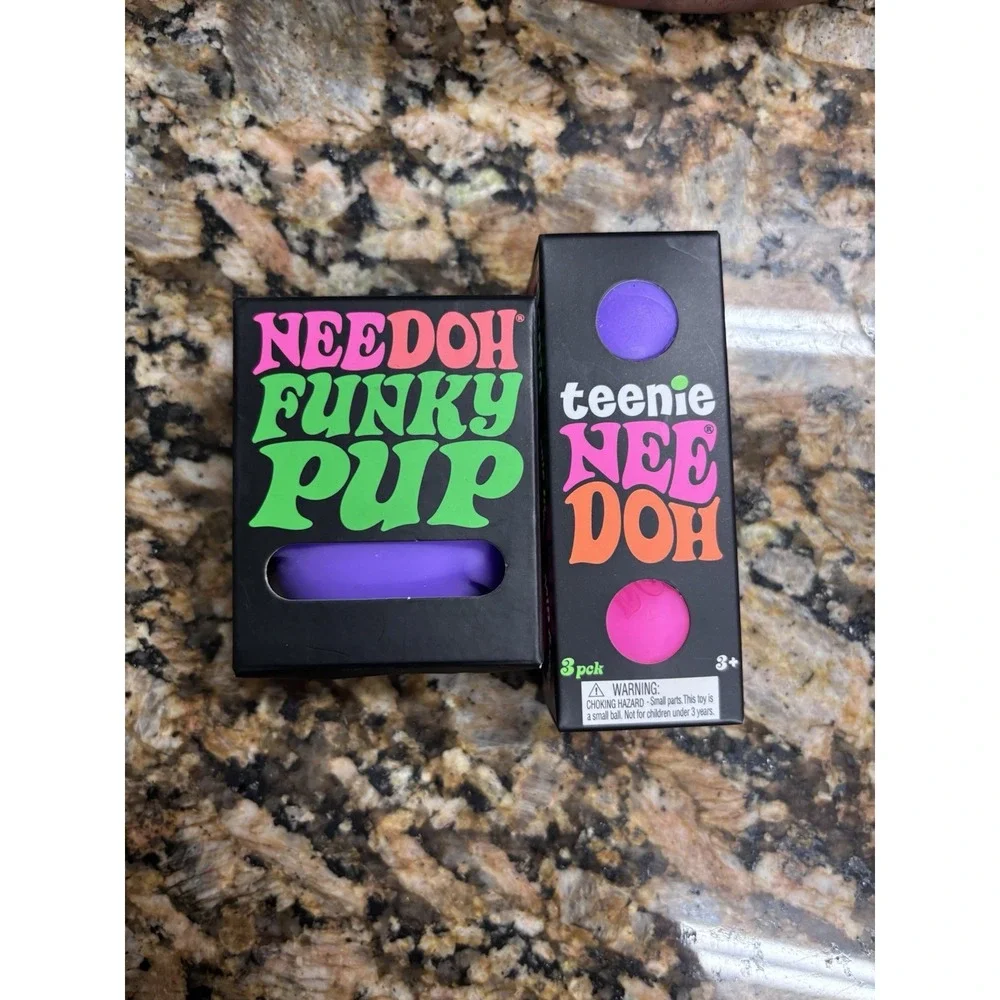 NeeDoh Funky Pup Pink & Teenie 3-pack AUTHENTIC NEW SEALED FAST SHIPPING